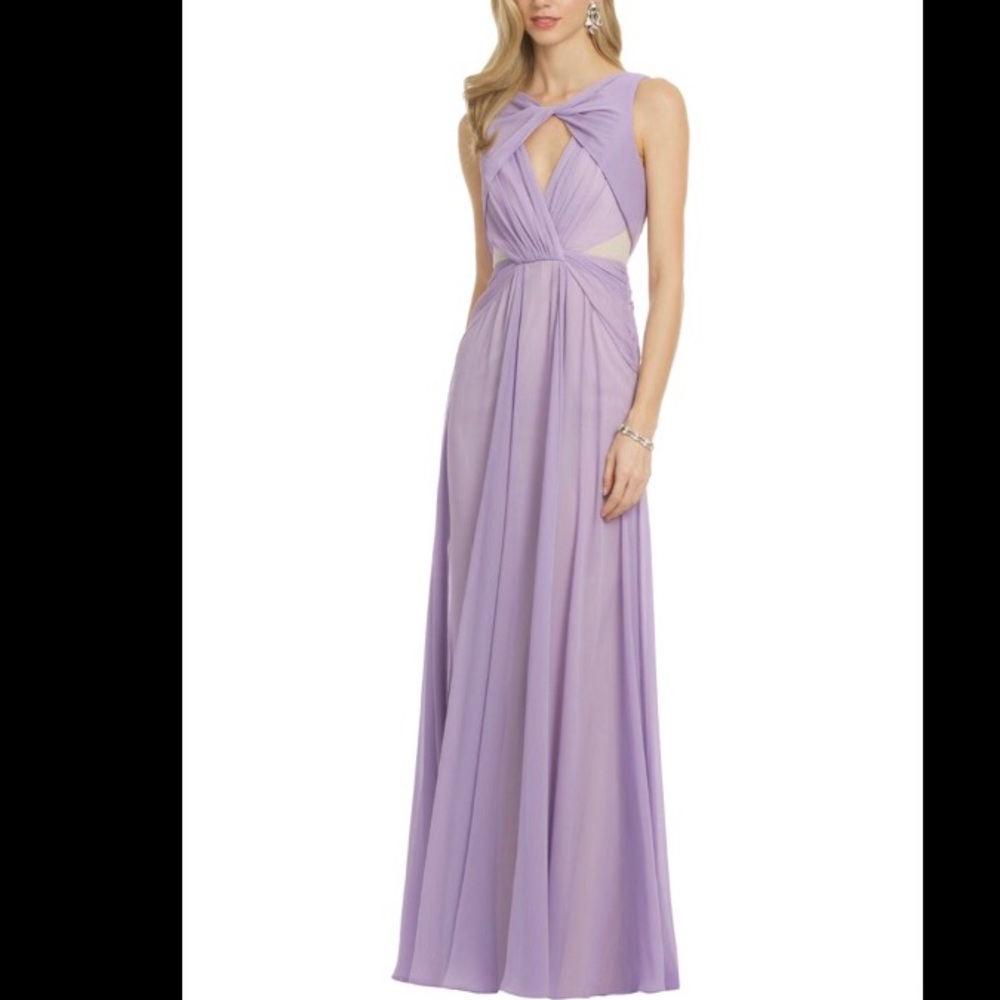 Lavender chiffon long gown